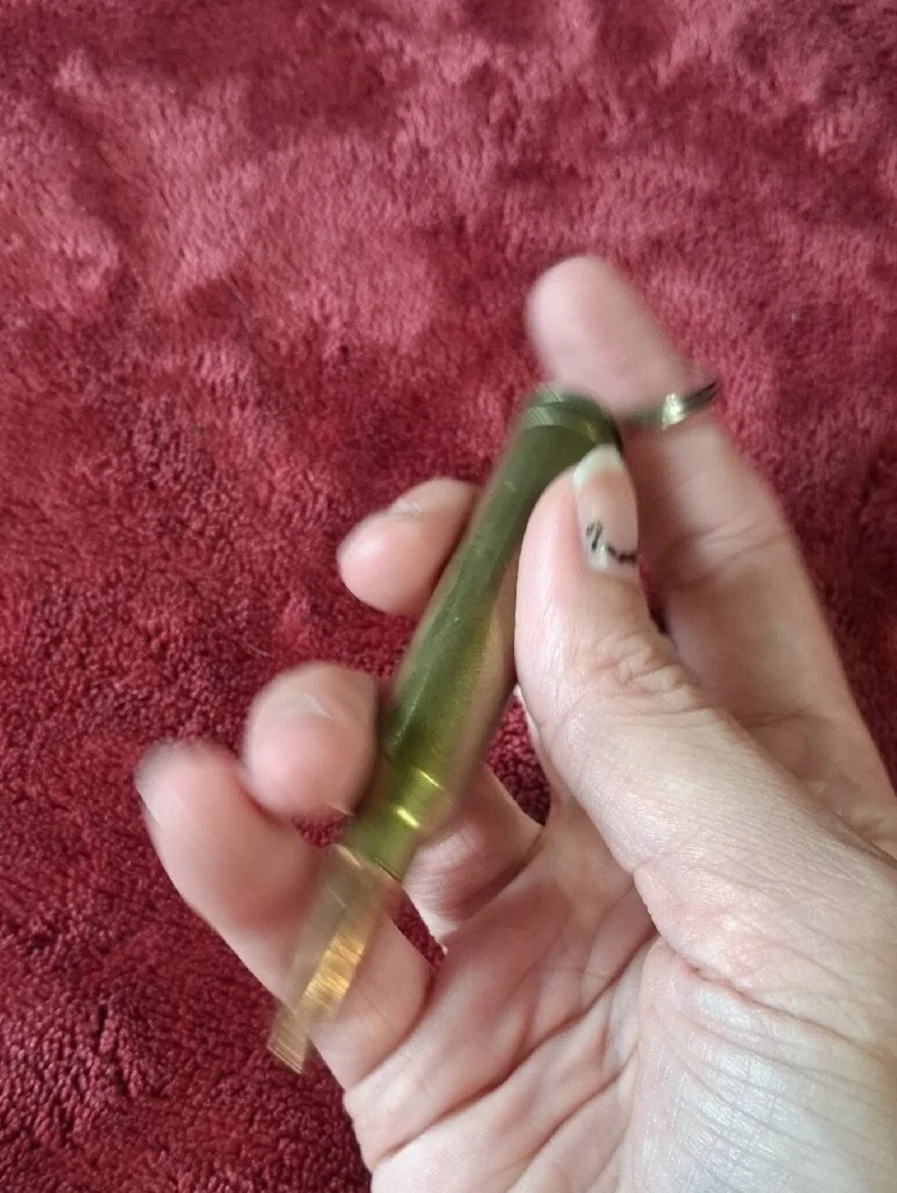 Brass Bullet Keychain with Silver Ring